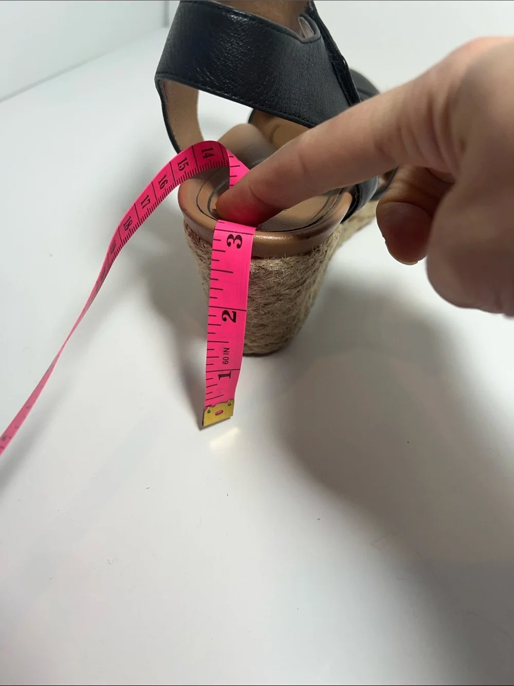Vionic Black Ankle-Strap Espadrille Wedges size 8
